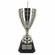 18-1/2 INCH PERPETUAL BRIGHT SILVER METAL ITALIAN SWIRL PATTERN TROPHY CUP