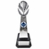 18-1/4 INCH HEIGHT BRIGHT SILVER BALL PERPETUAL FANTASY FOOTBALL TROPHY