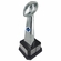 18-1/4 INCH HEIGHT BRIGHT SILVER BALL PERPETUAL FANTASY FOOTBALL TROPHY