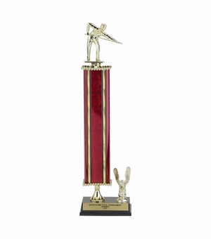 18, 19, 20 INCH ONE COLUMN MOONBEAM TROPHY WITH EAGLE TRIM AND TAKES FIGURE