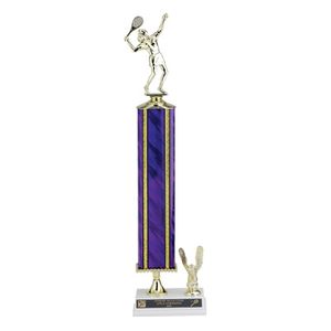 19, 20, 21 INCH SPLASH ONE COLUMN TROPHY WITH EAGLE TRIM AND TAKES FIGURE