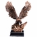 19 INCH ELECTROPLATED ANTIQUE BRONZE AMERICAN EAGLE FLAG TROPHY ON BLACK BASE