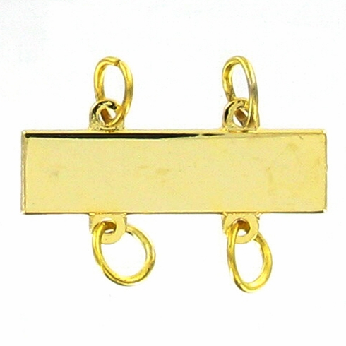 1X1/4 GOLD BAR WITH 4 LOOPS