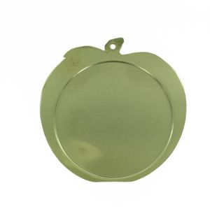 2-1/2 INCH APPLE SHAPED GOLD MEDAL FRAME, HOLDS 2 INCH INSERT