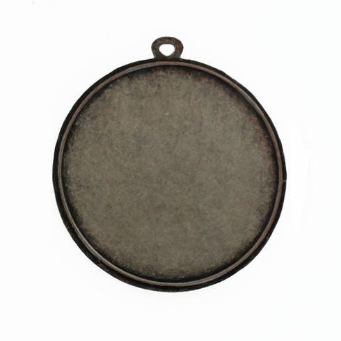 2-1/2 INCH DIE CAST BRIGHT SILVER MEDAL FRAME HOLDS 2 INCH INSERT