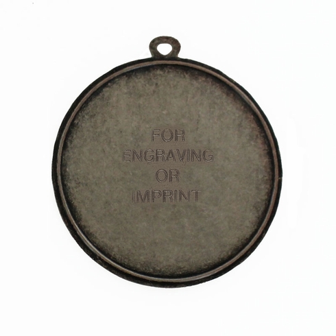 2-1/2 INCH DIE CAST BRIGHT SILVER MEDAL FRAME HOLDS 2 INCH INSERT