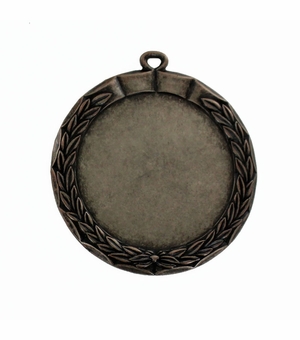 2-1/2 INCH DIE CAST BRIGHT SILVER MEDAL FRAME HOLDS 2 INCH INSERT