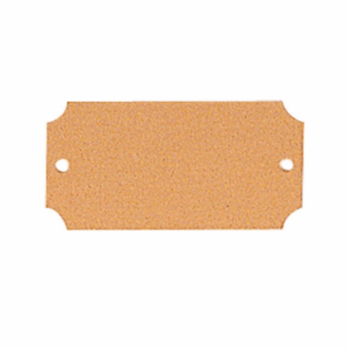 2-1/2 X 1-1/4 BRASS PLATE, 2 HOLES