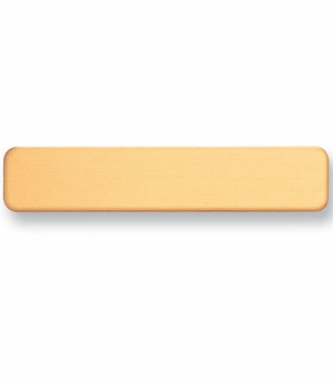 2-1/2 X 1/2 INCH CLUTCH BACK FINDING SATIN BRASS NAMEBADGE