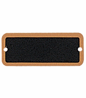 2-1/2 X 1 Inch Black Screened Brass Plate