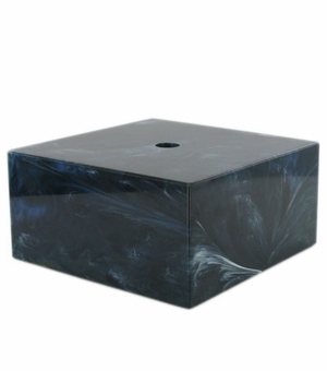 2-1/2 X 2-1/2 X 1 MARBLEIZED BLACK BASE