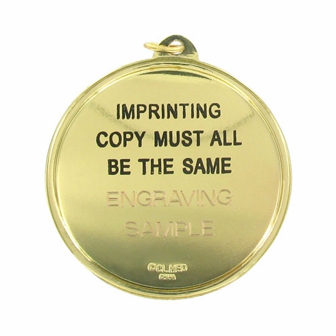 2-1/4 Inch Academic Achievement Medal with Insert in Gold, Silver, or Bronze