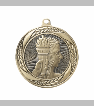 2-1/4 Inch Achievement Medal in Antique Gold, Silver, or Bronze with Insert