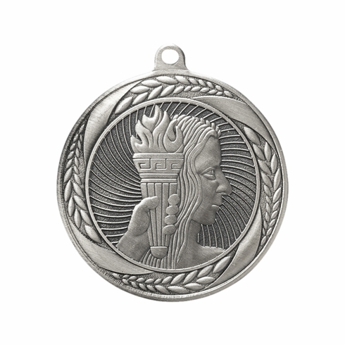 2-1/4 Inch Achievement Medal in Antique Gold, Silver, or Bronze with Insert