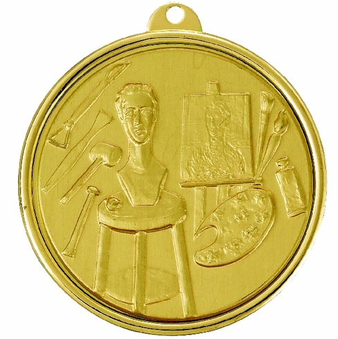 2-1/4 INCH ARTS MEDAL, MULTIPLE COLORS