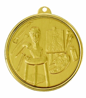 2-1/4 INCH ARTS MEDAL, MULTIPLE COLORS