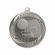 2-1/4 INCH BASKETBALL MEDAL IN ANTIQUED GOLD, SILVER, OR BRONZE FINISH WITH LAUREL WREATH BORDER HOLDS 2 INCH INSERT ON BACK