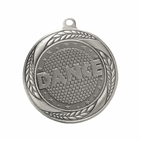 2-1/4 Inch Dance Themed Medal in Antique Gold, Silver, or Bronze with Insert