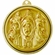 2-1/4 INCH DRAMA, 3 FACES MEDAL, MULTIPLE COLORS