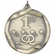 2-1/4 Inch 3D Die-Cast First Place Medal in Antique Brass