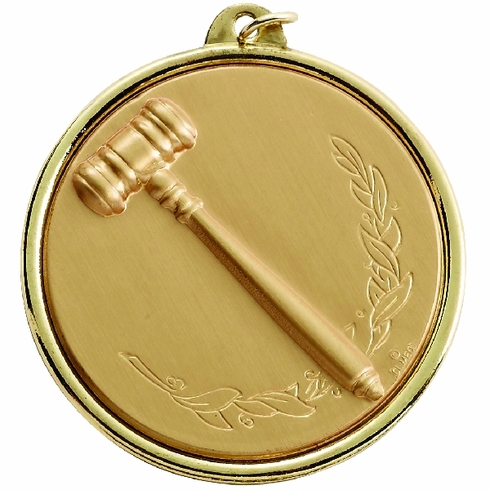 2-1/4 INCH GAVEL MEDAL, MULTIPLE COLORS