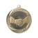2-1/4 Inch Handshake Themed Medal in Antique Gold with Insert