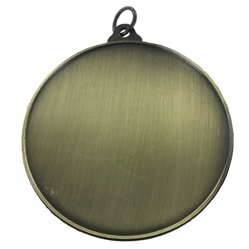 2-1/4 Inch 3D Die-Cast Hockey Themed Sports Medal in Antique Brass, Silver, or Bronze