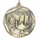 2-1/4 Inch 3D Die-Cast Medal with Lamp of Knowledge Theme in Antique Brass, Silver, or Bronze