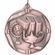 2-1/4 Inch 3D Die-Cast Medal with Lamp of Knowledge Theme in Antique Brass, Silver, or Bronze