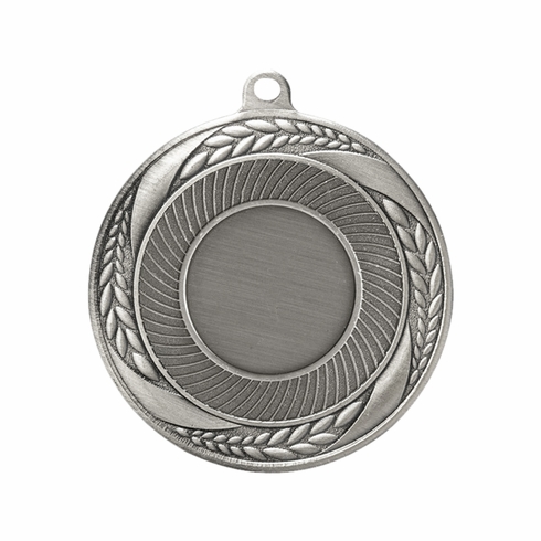 2-1/4 Inch Wreath Medal in Antique Gold, Silver, or Bronze with Insert