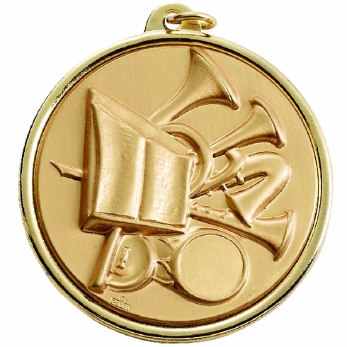 2-1/4 INCH MUSIC BAND MEDAL