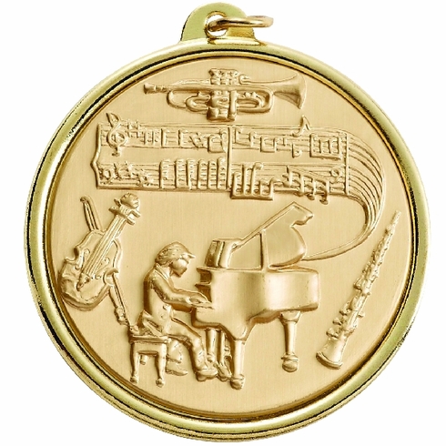 2-1/4 INCH MUSIC IN GENERAL MEDAL, MULTIPLE COLORS