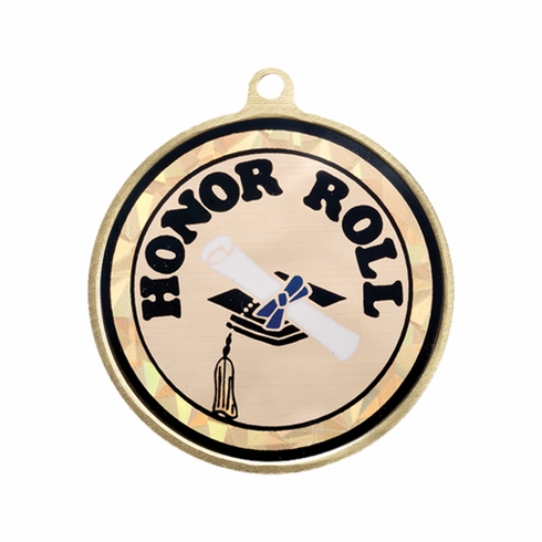 2-1/4 Inch Music Themed Medal in Antique Gold, Silver, or Bronze with Insert