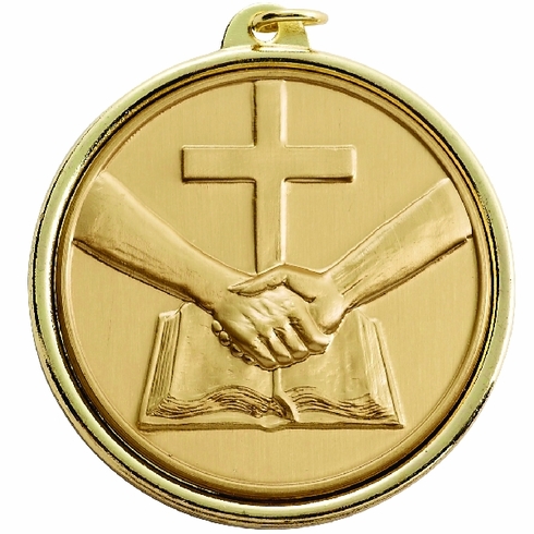 2-1/4 INCH PARTNERS IN FAITH MEDAL, MULTIPLE COLORS