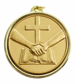 2-1/4 INCH PARTNERS IN FAITH MEDAL, MULTIPLE COLORS