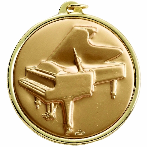 2-1/4 INCH PIANO MEDAL, MULTIPLE COLORS