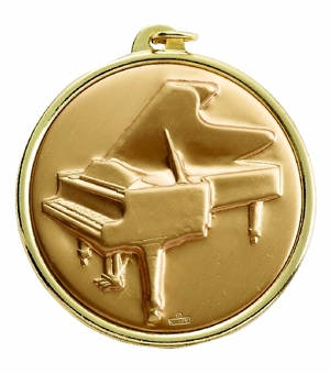 2-1/4 INCH PIANO MEDAL, MULTIPLE COLORS
