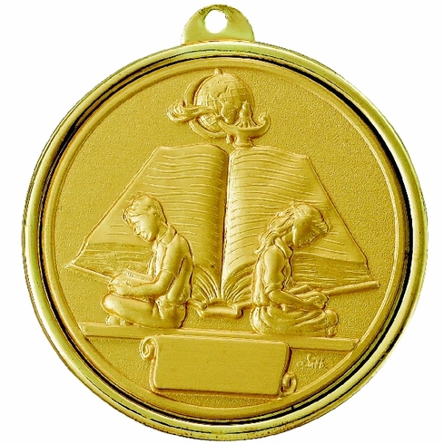 2-1/4 INCH READING ACHIEVEMENT MEDAL, MULTIPLE COLORS