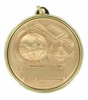 2-1/4 INCH SCHOLASTIC ACHIEVEMENT MEDAL, MULTIPLE COLORS