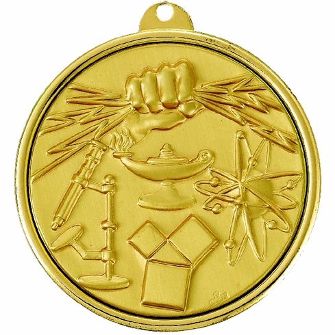 2-1/4 INCH SCIENCE FAIR MEDAL, MULTIPLE COLORS