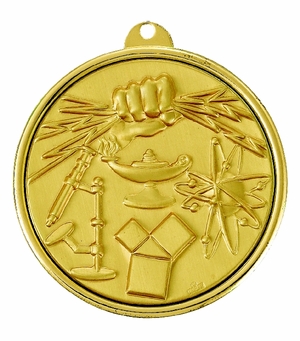 2-1/4 INCH SCIENCE FAIR MEDAL, MULTIPLE COLORS