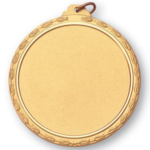 2-3/8 INCH MEDAL, DIAMOND CUT WREATH RIM, HOLDS 2 INCH INSERT - MULTIPLE COLORS