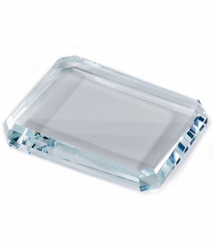 2-1/4 X 3-1/4 INCH OPTICAL CRYSTAL PAPER WEIGHT
