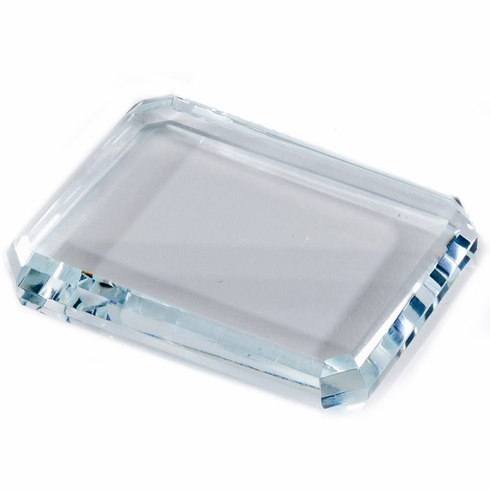 2-1/4 X 3-1/4 INCH OPTICAL CRYSTAL PAPER WEIGHT