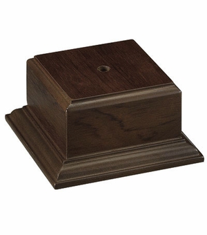 2-1/8 x 3-1/2 x 1-1/4 INCH WALNUT FINISH  WOOD BASE