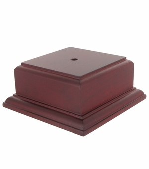 2-1/8 X 3-1/2 X 3-1/2 ROSEWOOD FINISH BASE FOR BOWL OR CUP