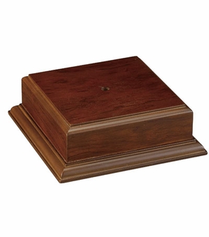 2-1/8 x 5 x 1-2/8 INCH WALNUT FINISH BASE FOR BOWL OR CUP