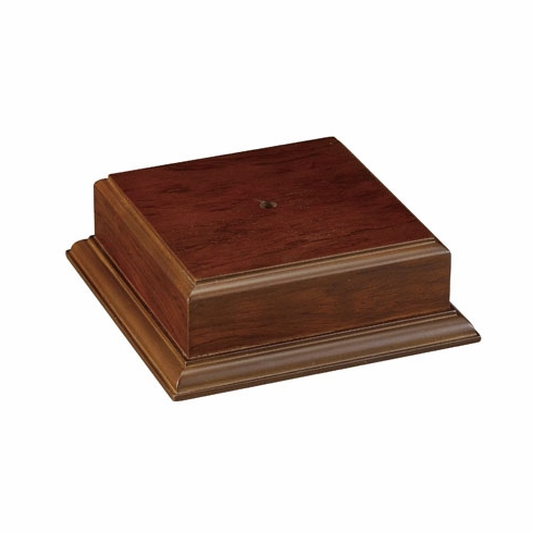 2-1/8 x 5 x 1-2/8 INCH WALNUT FINISH BASE FOR BOWL OR CUP