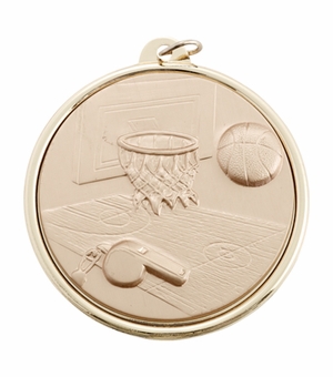 2 3/16 INCH FRAME WITH BASKETBALL MEDALLION - MULTIPLE COLORS