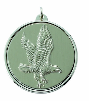 2-3/16 INCH MEDAL FRAME, EAGLE MEDALLION - MULTIPLE COLORS